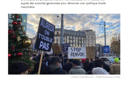 تظاهرات گسترده در اعتراض به مرگ علیرضا در ژنو